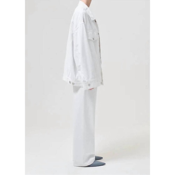 AGOLDE Wayne Denim Jacket in Baby Powder Size L - Picture 5 of 11